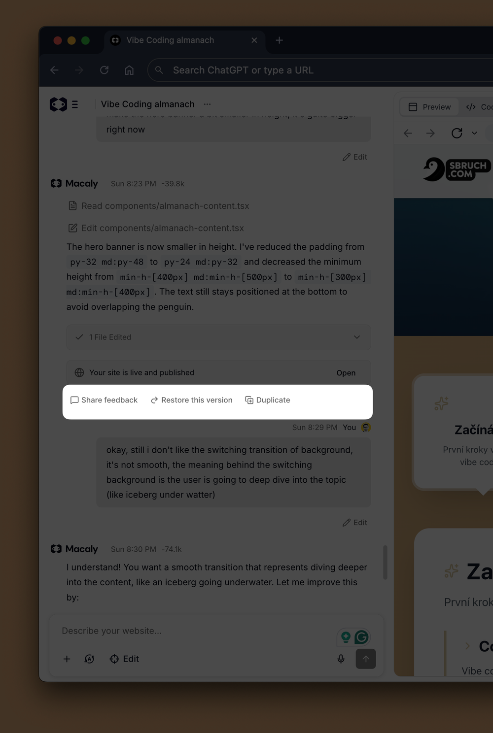 Macaly 3.0: Co je nového? Přehled všech novinek, funkcí pro vibe coding